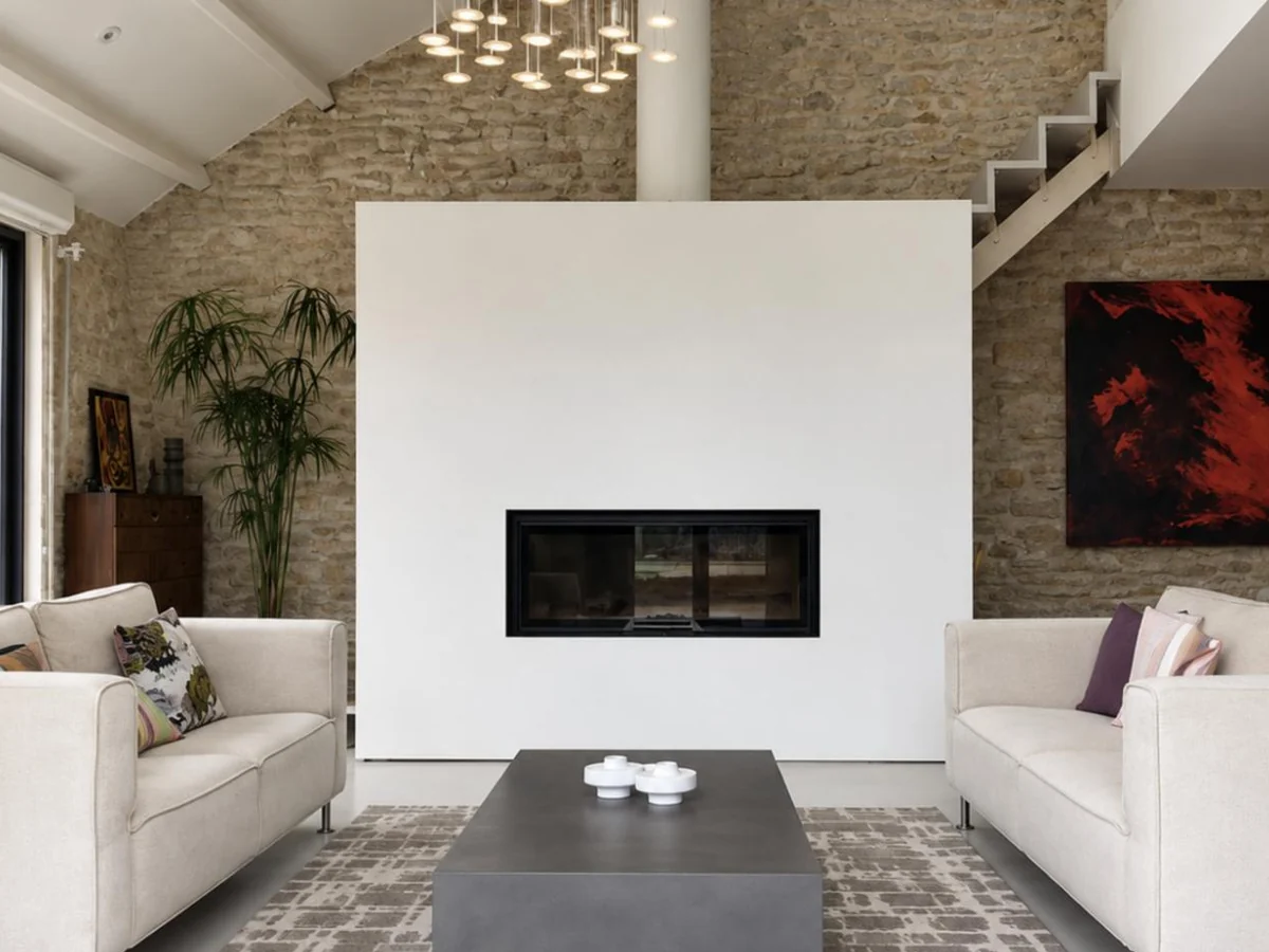 Cheminée contemporaine : réalisation Cheminées Garcia